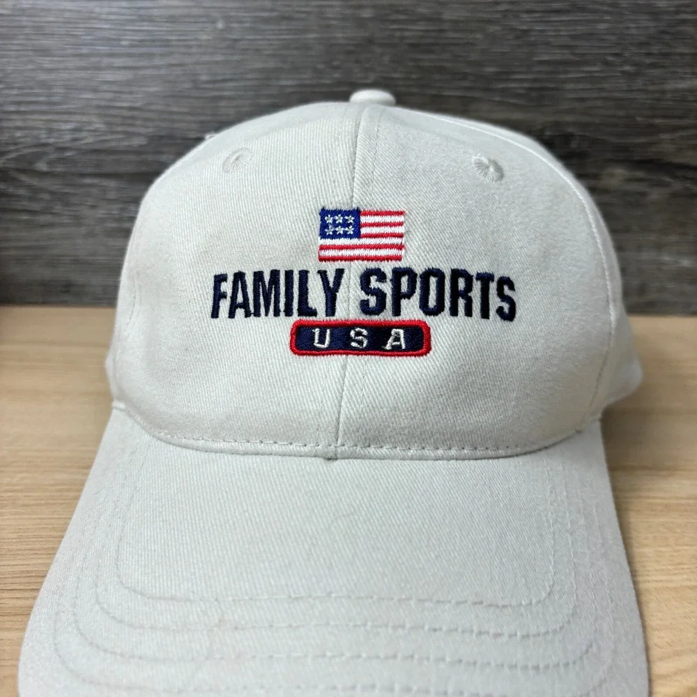 Family Sports Hat Cap Strap Back Brown Tan Beige Adjustable‎